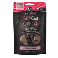 Vital Essentials Freeze Dried Cat Chicken Hearts .8oz I013624
