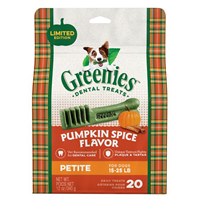 Greenies Dental Treats Pumpkin Spice Flavor for Dogs 12 oz. I014605b