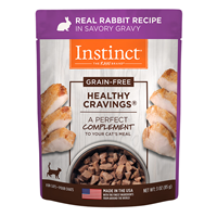 Variety Healthy Cravings Grain-Free Real Rabbit Recipe Wet Cat Food Topper 3 oz pouch I014941