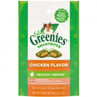 Feline Greenies Smartbites Chicken Flavor Hairball Control  I021404b