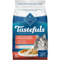 Blue Buffalo Tastefuls Adult Cat Weight & Hairball Control Chicken Recipe Dry Cat Food 7 lbs