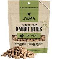 Vital Essentials Freeze Dried Cat Rabbit Bites .9 oz. I013620