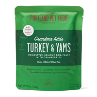 Portland Pet Food Grandma Ada&lsquo;s Turkey and Yams 9oz Meal Pouch I021974