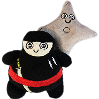 Mad Cat Ninja Throwing Star Cat Toy 2 pack