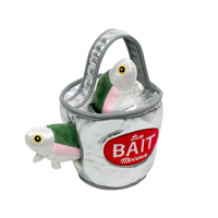 Tall Tails Bait Bucket Puzzle Dog Toy with Squeaker 9 in.