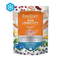 Instinct Raw Longevity Frozen Bites For Adult Dogs Wild-Caught Alaskan Pollock Recipe 4 lbs.