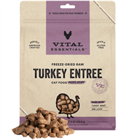 Vital Essentials Freeze-Dried Raw Turkey Entree Mini Nibs Cat Food 8 oz