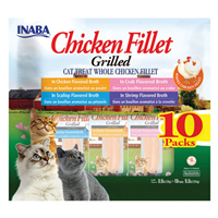 Inaba Chicken Fillet Grilled Cat Treat Variety Pack 10 ct