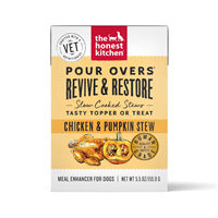 The Honest Kitchen Pour Overs Revive & Restore Chicken & Pumpkin Stew Meal Enhancer for Dogs 5.5 oz