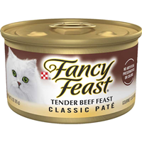 Fancy Feast Classic Paté Tender Beef Gourmet Cat Food 3oz 79541