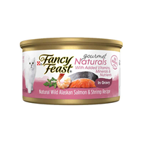Fancy Feast Gourmet Naturals Wild Alaskan Salmon and Shrimp Cat Food 3oz 79598