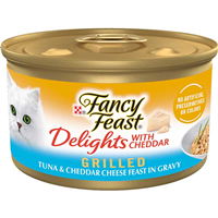 Fancy Feast Delights with Cheddar Grilled Tuna and Cheddar Cheese Cat Food 3oz 98912