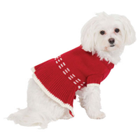 Preppy Stripe Sweater Dress Red