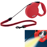 Classic Flexi Red Dog Leash With FREE Flexi Leash Light 2499002b