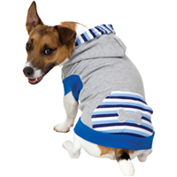 Active Striped Hoodie Gray & Blue