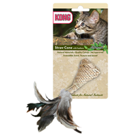 Kong® Naturals Straw Cone with Feathers 15641