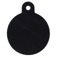 Personalized Large Round Black ID Tag 49696