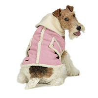 Pink Faux Suede Shearling Coat 62002b