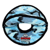 VIP Tuffy® Ultimate 4WayRing Dog Toy Camo Blue I001874