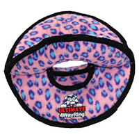 VIP Tuffy® Ultimate 4WayRing Dog Toy Pink Leopard I001875