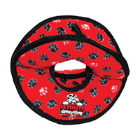 VIP Tuffy® Ultimate 4WayRing Dog Toy Red Paws I001876