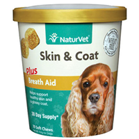NaturVet® Skin & Coat Plus Breath Aid Soft Chews for Dogs 70 ct I007166