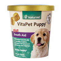 NaturVet® VitaPet™ Puppy Plus Breath Aid Soft Chews 70ct I007169