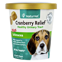 NaturVet® Cranberry Relief® Plus Echinacea Soft Chews for Dogs 60ct I007832