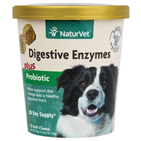 NaturVet® Digestive Enzymes Plus Probiotic Soft Chew for Dogs I007834