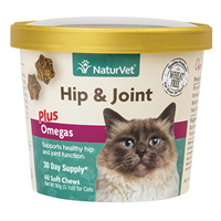 NaturVet® Hip & Joint Plus Omegas Soft Chews for Cats 60ct I007836