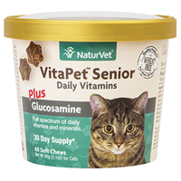 NaturVet® VitaPet™ Senior Plus Glucosamine Soft Chews for Cats I007839