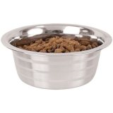 Indipets™ Sliver Stripes Stainless Steel Feeding Dishes I009511