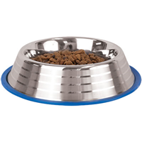 Indipets™ Sliver Stripes Non-Tip Stainless Steel Dishes  I009523b
