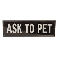 EzyDog® Convert Harness Side Badge Ask to Pet I009832