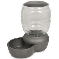 Petmate Replendish Feeder with Microban Mason Silver 147412e