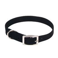 Coastal Single-Ply Dog Collar Black  29992181b