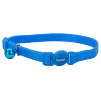 Coastal Safe Cat Adjustable Snag-Proof Breakaway Collar 3/8” x 8”-12” Blue Lagoon  70739