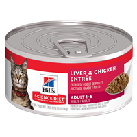 Science Diet Adult Liver & Chicken Entrée for Adult Cats 5.5 oz.  92807