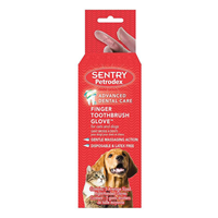 Sentry Petrodex Finger Toothbrush Glove for Dogs & Cats 5 ct I000777