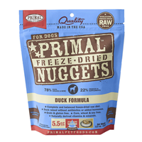 Primal Freeze-Dried Nuggets Duck Formula Dog Food 5.5 oz I002828