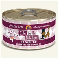 WERUVA Cats in the Kitchen The Double Dip – Chicken and Beef Recipe Au Jus Canned Cat Food 3.2 oz I003059