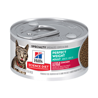 Hill&lsquo;s Science Diet Adult Perfect Weight Liver & Chicken Entrée Can Cat Food 2.9 oz. I005874
