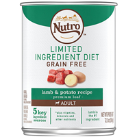 Nutro Limited Ingredient Diet Grain Free Lamb & Potato Recipe Premium Loaf Canned Dog Food 12.5 oz. I006139