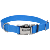 Coastal Adjustable Dog Collar with Metal Buckle Blue Lagoon  I006478b