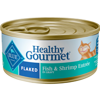 Blue Buffalo Healthy Gourmet Flacked Fish & Shrimp Entree for Cats 5.5 oz. I006760