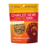 Charlee Bear® Bear Crunch All Natural Grain Free Treat Chicken, Pumpkin & Apple 8 oz.  I007235