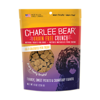 Charlee Bear® Bear Crunch All Natural Grain Free Treat Turkey, Sweet Potato & Cranberry 8 oz. I007237