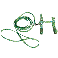Coastal® Figure "H" Fashion Adjustable Cat Harness & 6&lsquo; Leash Combo Green Dots I008831