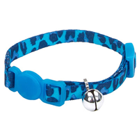 Coastal® Li&lsquo;l Pals® Adjustable Breakaway Kitten Collar Blue Leopard I008846