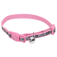 Coastal® Lazer Brite® Reflective Adjustable Breakaway Cat Collar Pink Hearts I008886